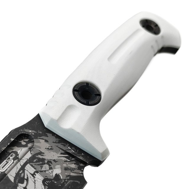 N.C.Custom нож Ultras LE Stormtrooper сталь D2 блэквош с гравировкой, рукоять G10 белый