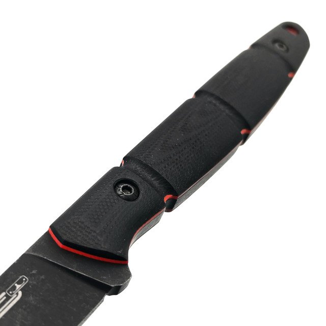 N.C.Custom нож Viper сталь Aus-10 блэквош, рукоять G10 black & red