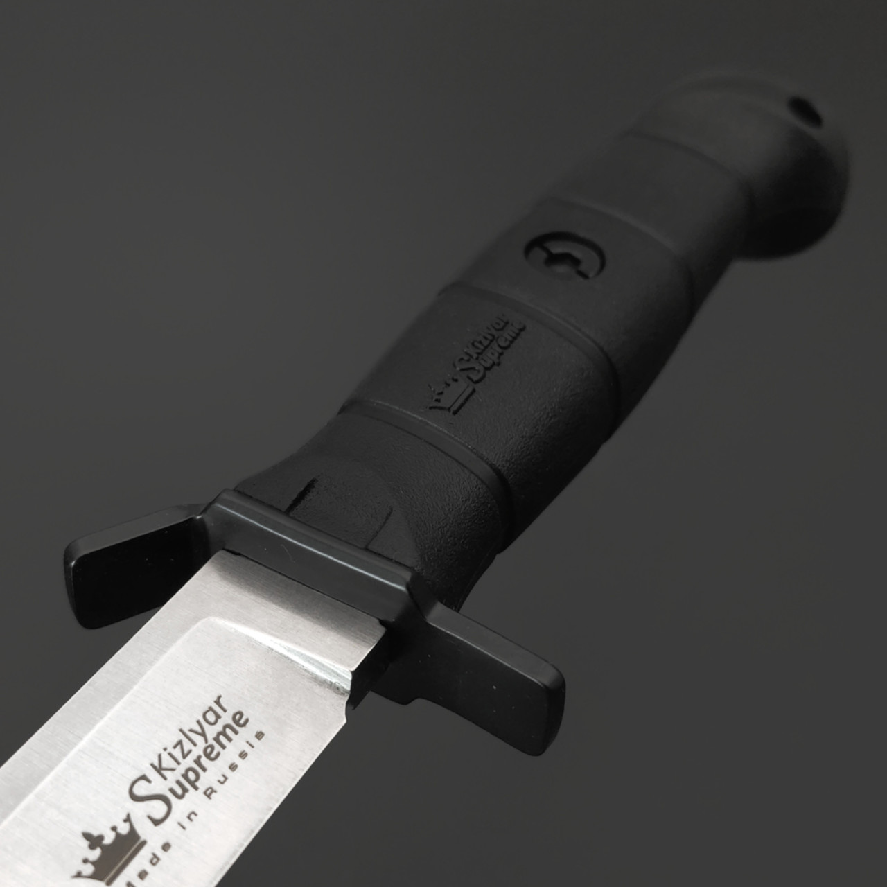 Kizlyar Supreme тактический нож Combat черный, сталь Aus-8 стоунвош, рукоять Кратон
