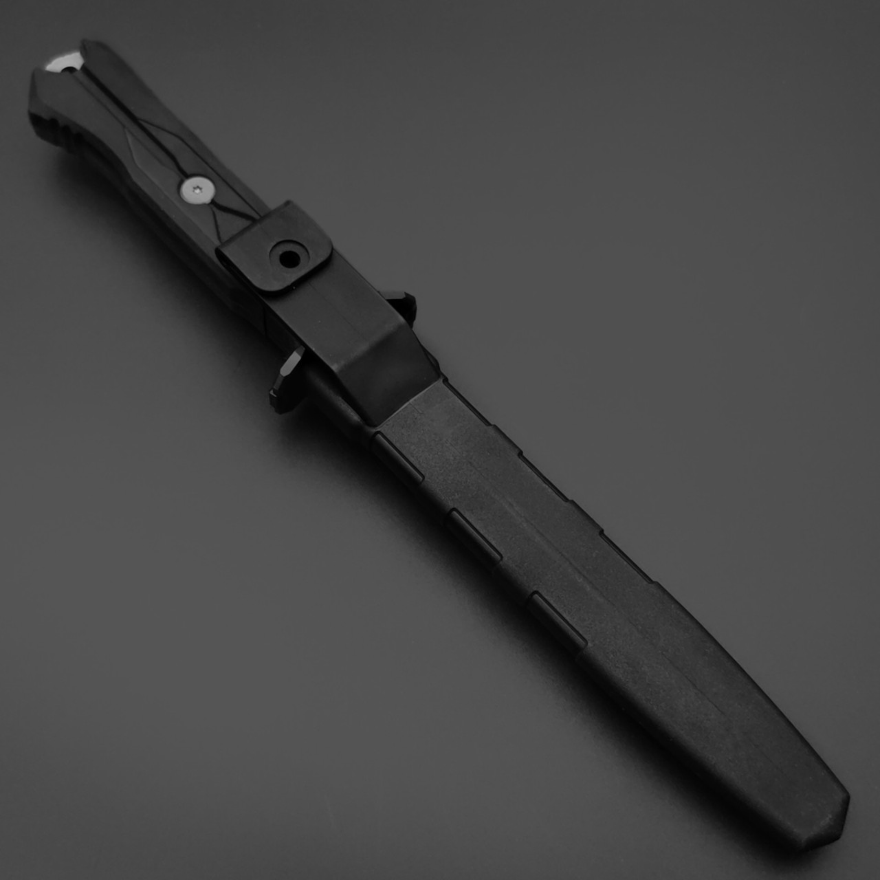 Mr.Blade нож Leshiy с серрейтором, сталь Aus-8 стоунвош, рукоять Эластрон чёрный