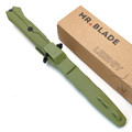 Mr.Blade нож Leshiy с серрейтором, сталь Aus-8 блэквош, рукоять Эластрон зелёный Mr.Blade нож Leshiy с серрейтором, сталь Aus-8 блэквош, рукоять Эластрон зелёный