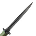 Mr.Blade нож Leshiy с серрейтором, сталь Aus-8 блэквош, рукоять Эластрон зелёный Mr.Blade нож Leshiy с серрейтором, сталь Aus-8 блэквош, рукоять Эластрон зелёный