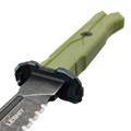 Mr.Blade нож Leshiy с серрейтором, сталь Aus-8 блэквош, рукоять Эластрон зелёный Mr.Blade нож Leshiy с серрейтором, сталь Aus-8 блэквош, рукоять Эластрон зелёный