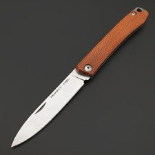 N.C.Custom нож складной Respect сталь Aus-10 сатин, рукоять дерево платан