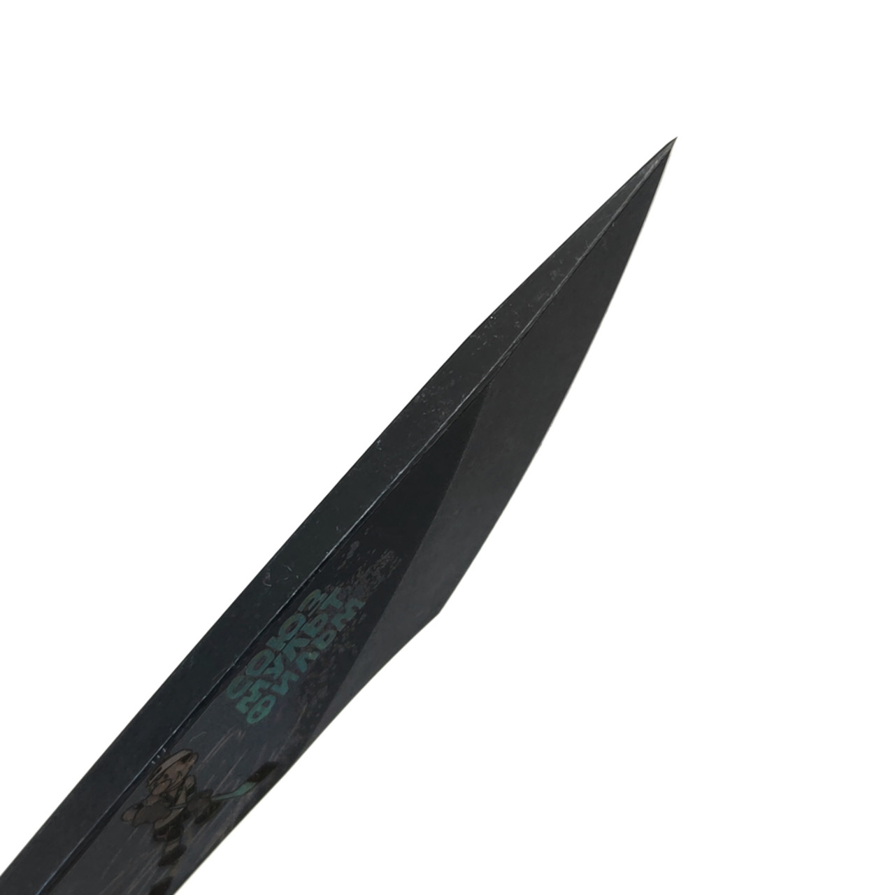 N.C.Custom нож киридаши KOI - "Шайбу! Шайбу!!" - Метеор, сталь Aus-8 блэквош, кайдекс красный с гравировкой