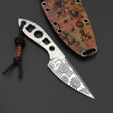 Волчий Век нож Скелетная Мини Масичька «Дип Петроглиф» Custom сталь 95х18 WA, худ. травление, рукоять сталь