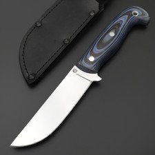 Титов и Солдатова нож Вихрь-2 сталь 110Х18, рукоять G10 чёрный с синим
