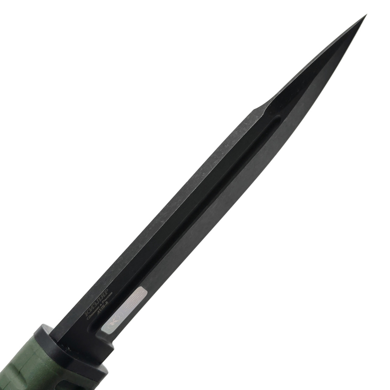 Кизляр нож Витязь 03224 сталь Aus-8 блэквош, рукоять Эластрон олива, ножны АБС