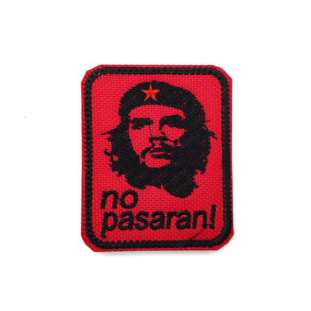 Патч Н-143 "Че Гевара. No pasaran!" бордовый с черным