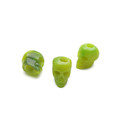 КТО! бусина Череп Мини неон зелёный, люминофор зелёный