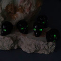 КТО! бусина Череп black, Глаза - люминофор green КТО! бусина Череп black, Глаза - люминофор green
