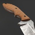 Волчий Век нож Кондрат-12 «Хаотик» сталь 95x18 WA худ.травление, рукоять G10 тан, карбоновые пины