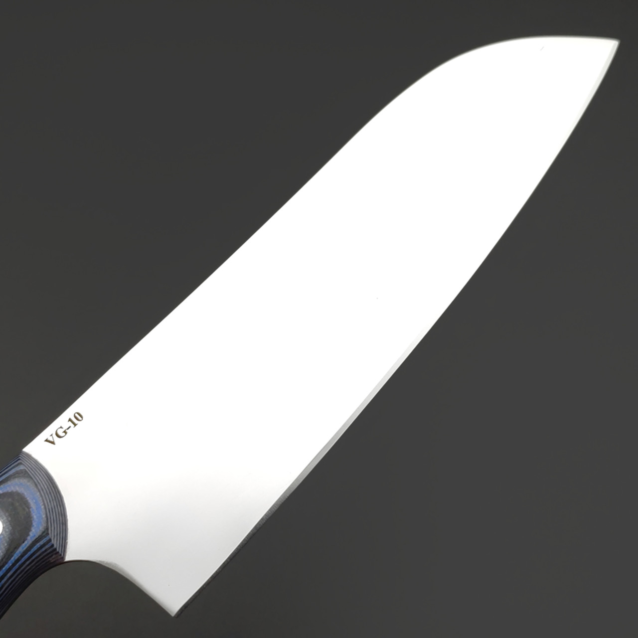 Титов и Солдатова кухонный нож Шеф-1 сталь VG-10, рукоять G10 синий с черным