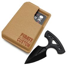 Pirate Custom картхолдер Классик песочный с Брелоком "ПушДаггер черный"