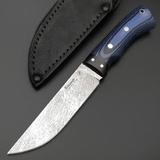 Фурсач А. А. нож Тигр ЦМ, сталь Х12МФ травление, рукоять G10 синий с черным