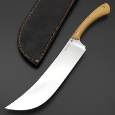 Платонов Д.Г. нож Пчак сталь Aus-10, рукоять G10 беж, пины латунь