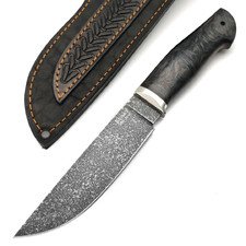 Фурсач А. А. нож Тигр сталь Булат, рукоять Хаотичный карбон, мельхиор, G10, карбоновый пин