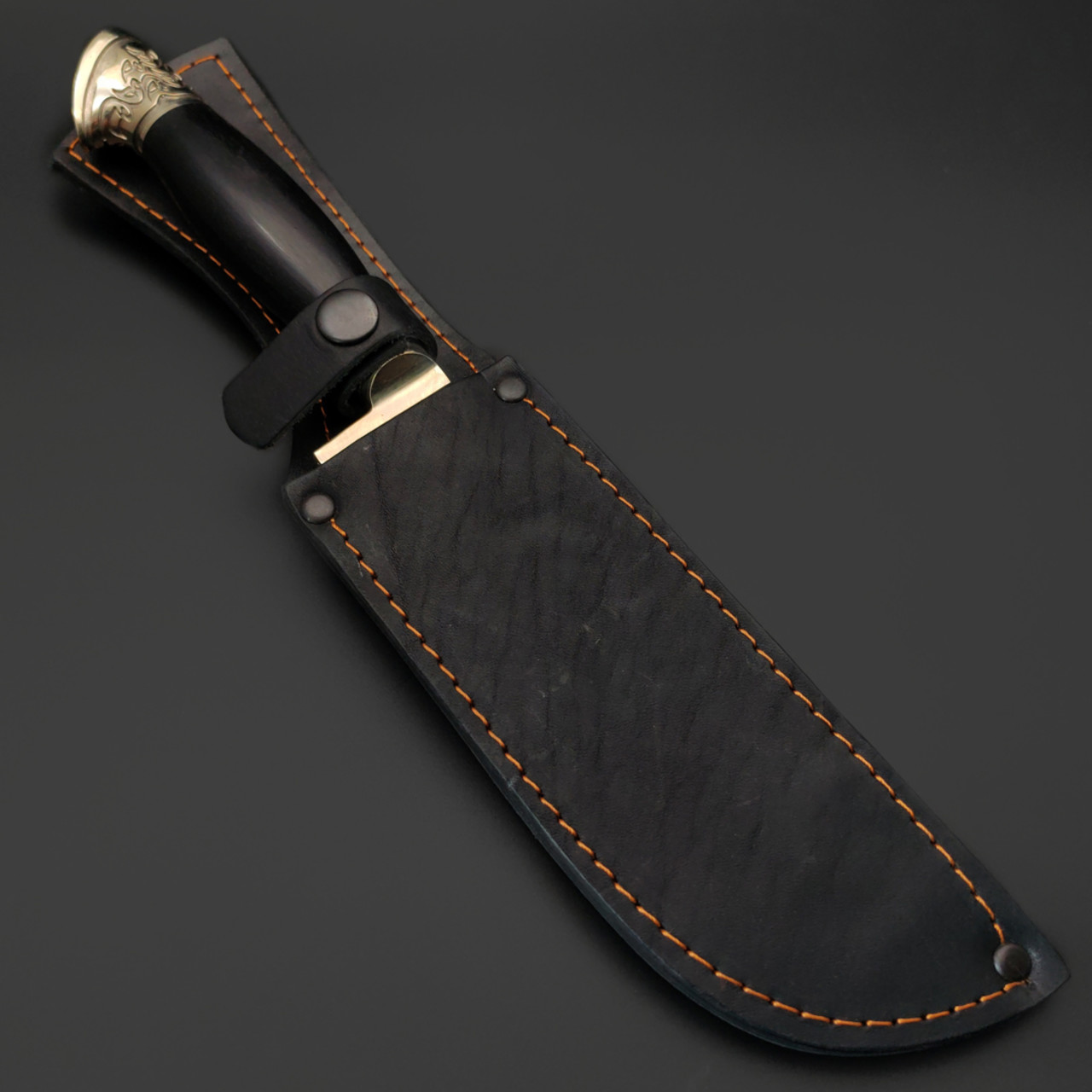 Платонов Д.Г. нож Пчак сталь Aus-10Co, рукоять Дерево граб, мельхиор