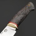 Товарищество Завьялова нож Ладья-2 сталь N690, рукоять Стаб. дерево серое, G10, латунь Товарищество Завьялова нож Ладья-2 сталь N690, рукоять Стаб. дерево серое, G10, латунь