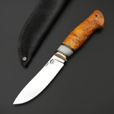 Товарищество Завьялова нож Скинер-М сталь K340, рукоять Стаб. дерево жёлтое, G10, латунь, кориан