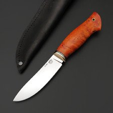 Товарищество Завьялова нож Скинер-М сталь K340, рукоять Стаб. дерево оранжевое, G10, латунь