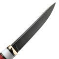 Товарищество Завьялова нож Скинер-Б сталь Булат, рукоять Стаб. дерево красное, кориан, G10, латунь