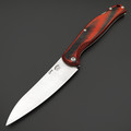 Товарищество Завьялова складной нож Овощной сталь CPR сатин, рукоять G10 красный с черным
