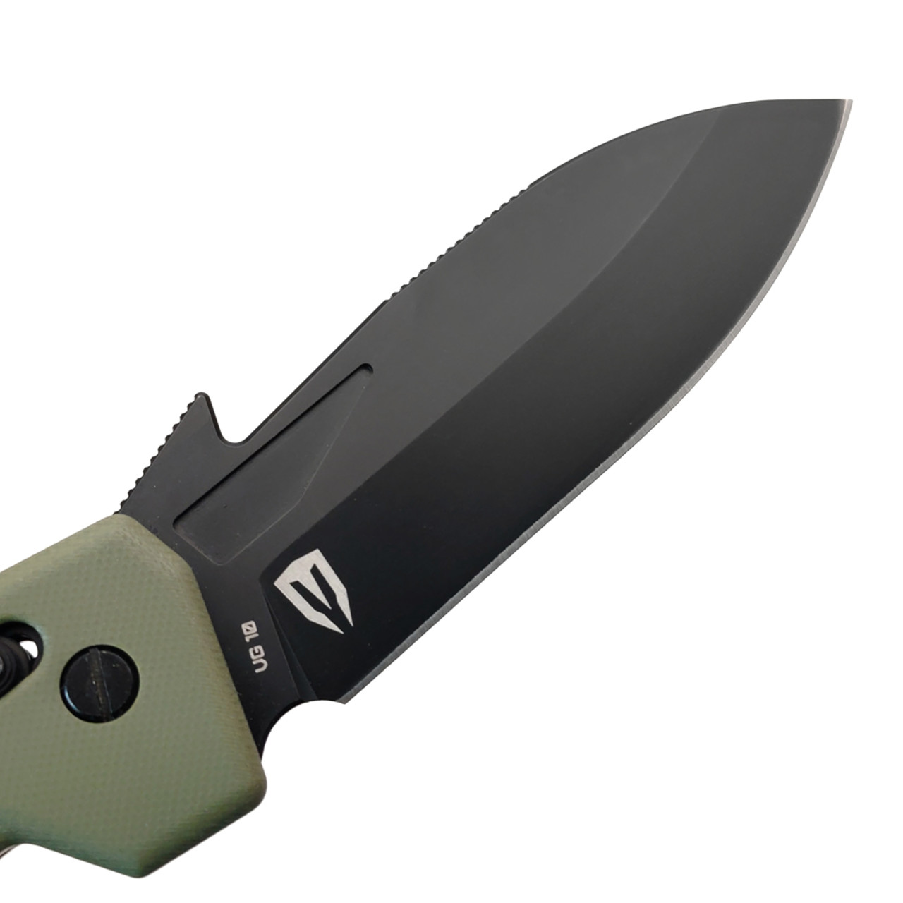 Obertech нож NS-03 DB OL Drop сталь VG-10 черный оксид, рукоять G10 олива