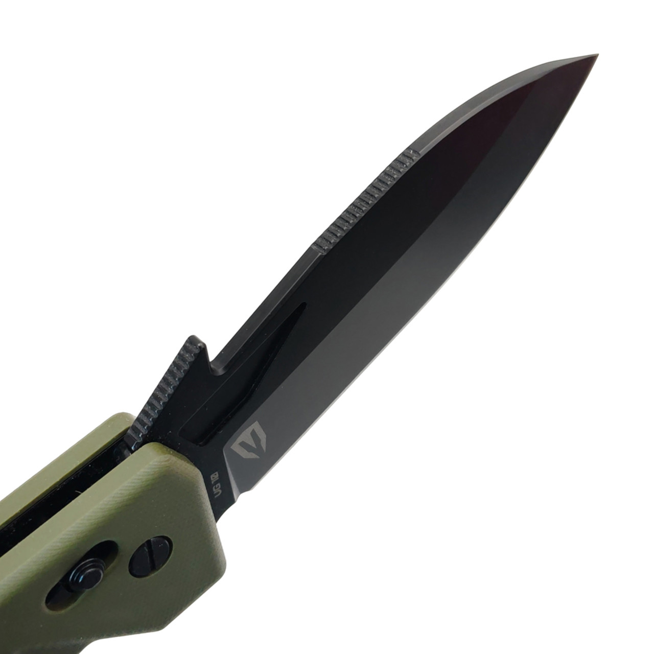 Obertech нож NS-03 DB OL Drop сталь VG-10 черный оксид, рукоять G10 олива