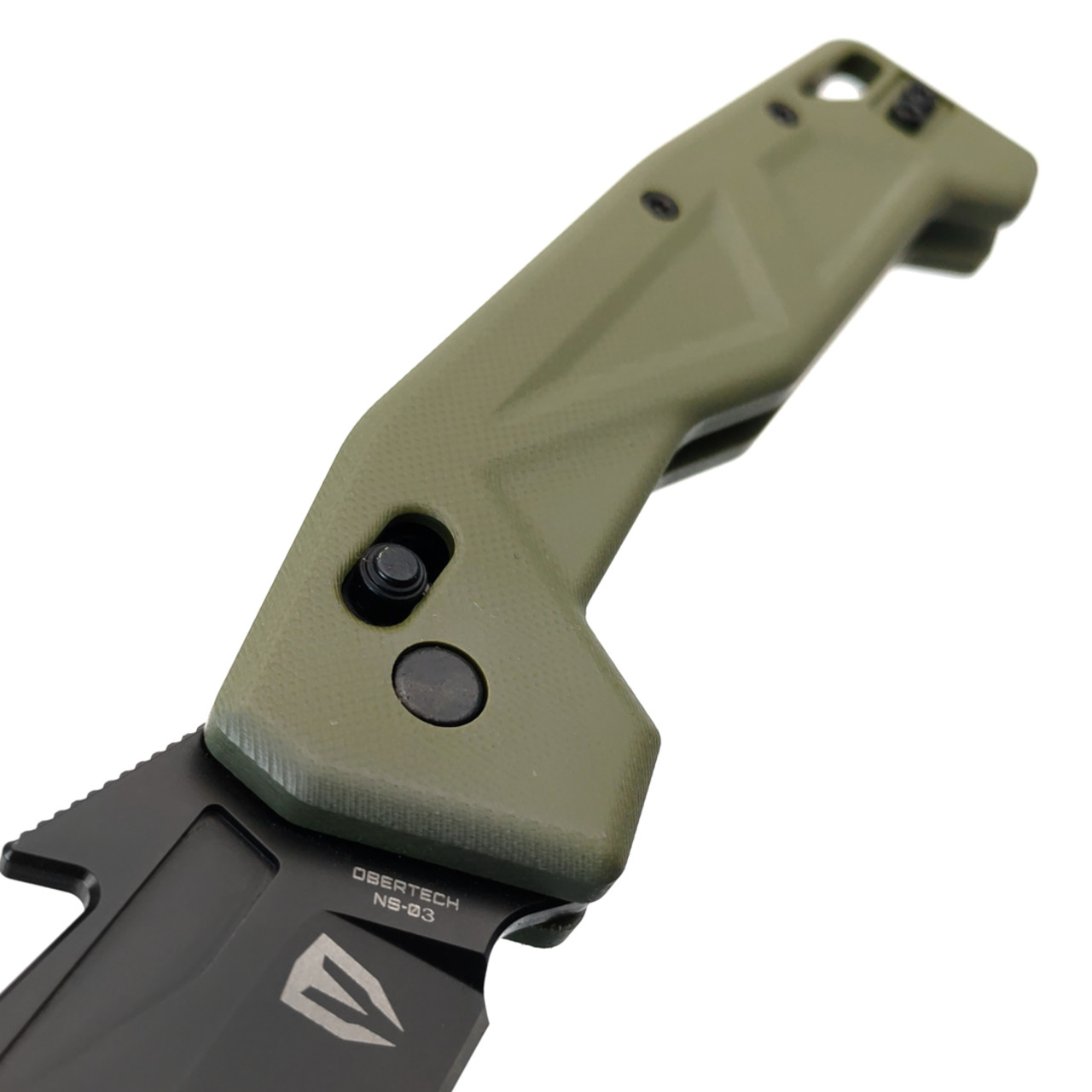 Obertech нож NS-03 TB OL Tanto сталь VG-10 черный оксид, рукоять G10 олива