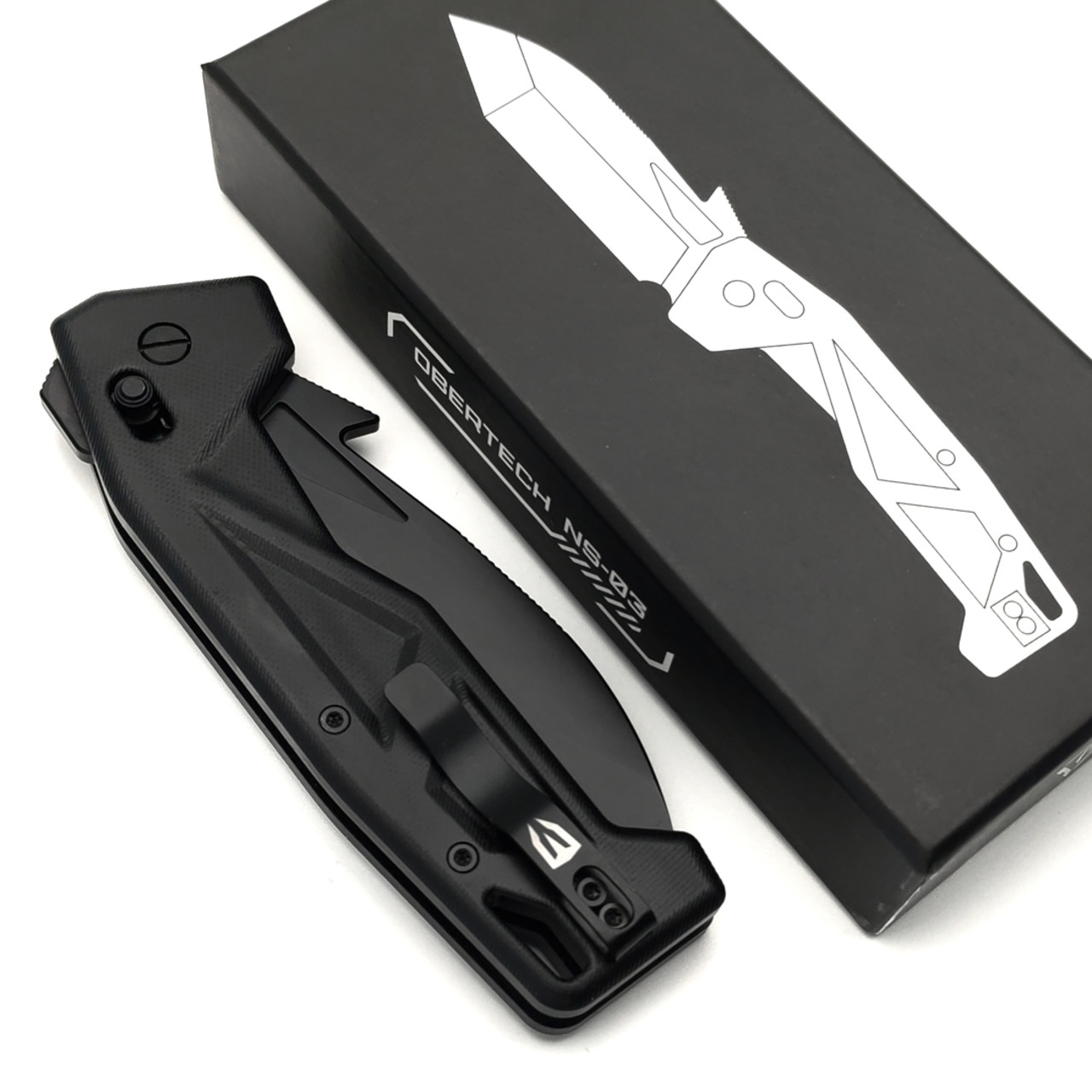 Obertech нож NS-03 TB Tanto сталь VG-10 черный оксид, рукоять G10 черный