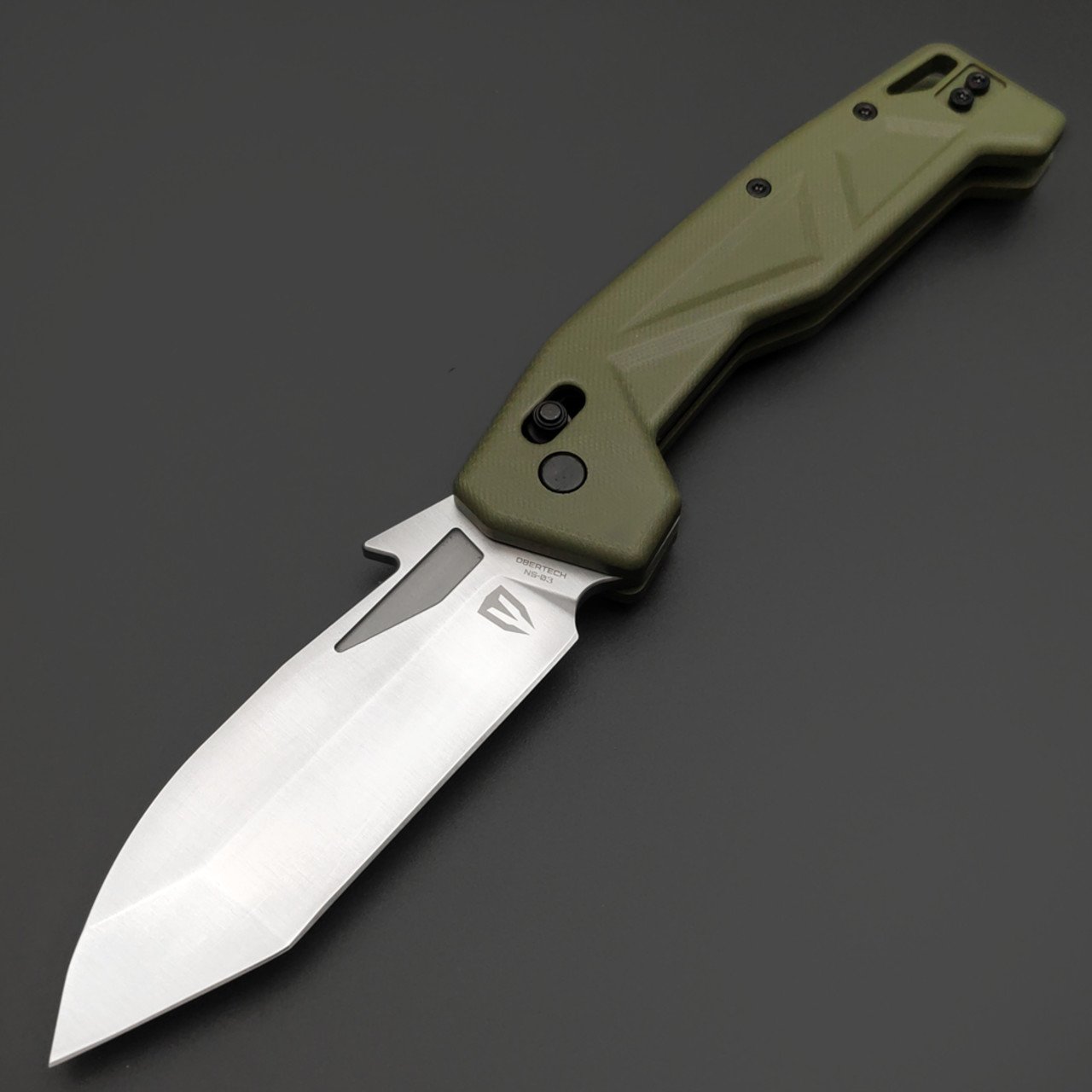 Obertech нож NS-03 TS OL Tanto сталь VG-10 сатин, рукоять G10 олива