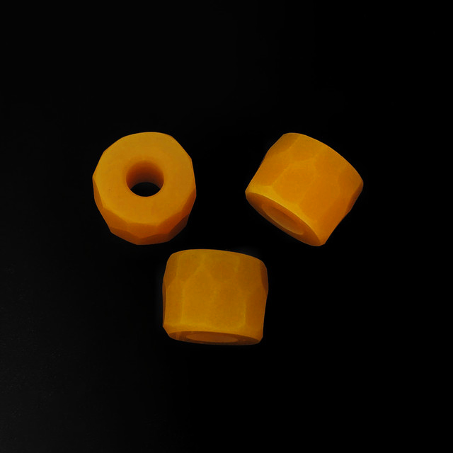DwarfCustom бусина Гранёная с люминофором neon orange