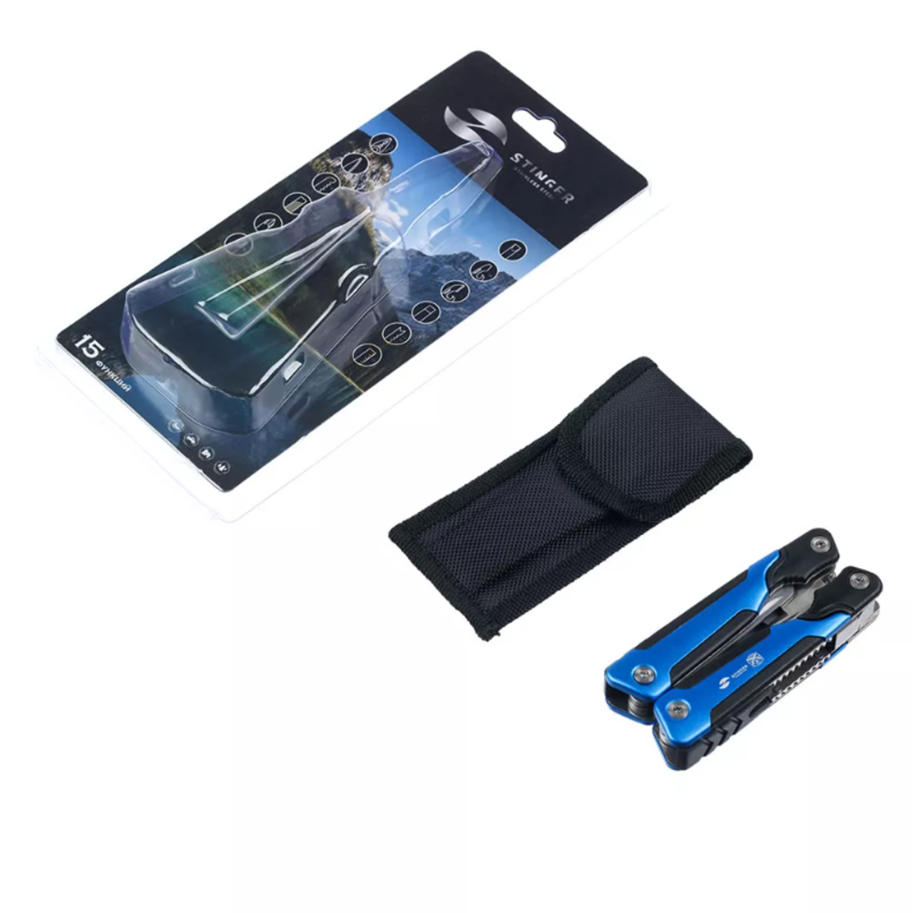 Stinger мультитул MT-A017-FB (15 функций) в блистере