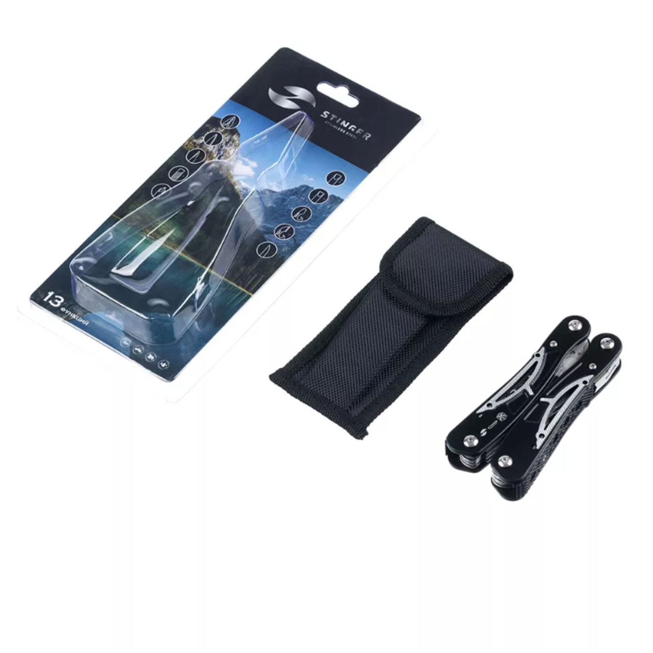 Stinger мультитул MT-8130AP-FB (13 функций) в блистере