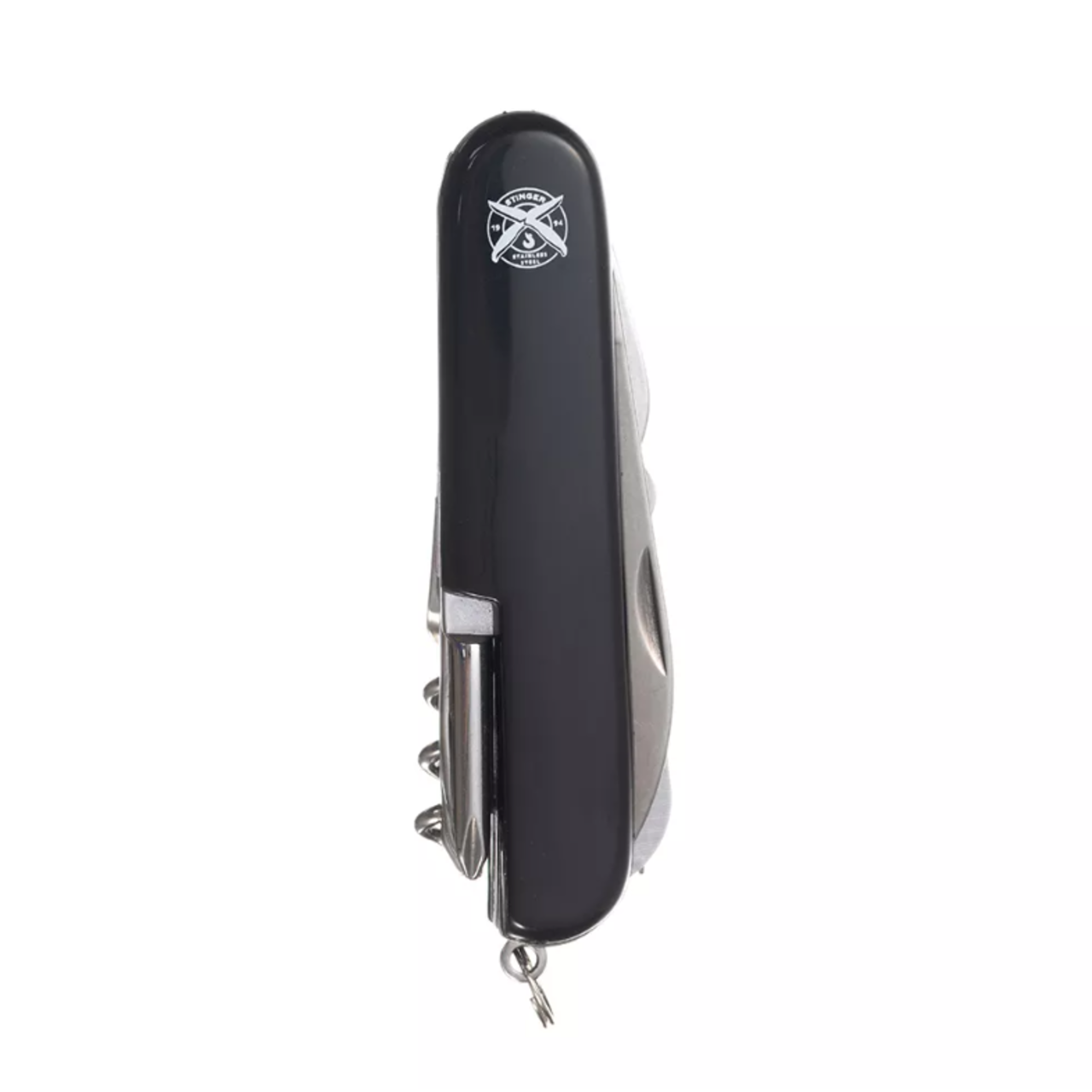 Stinger нож многофункциональный FK-K5012ALL (15 функций) сталь 420, рукоять ABS черный