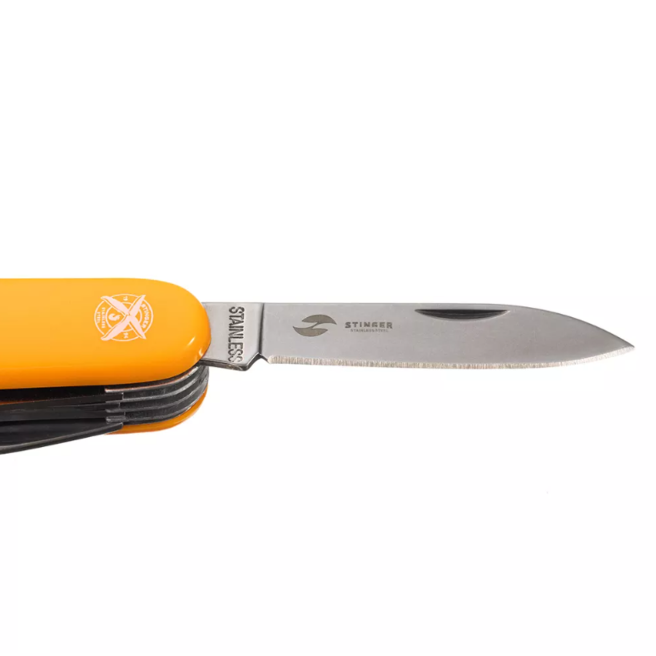 Stinger нож многофункциональный FK-K5011ALL (15 функций) сталь 420, рукоять ABS оранжевый