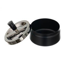 S.Quire пепельница круглая 120 мм с черной ручкой 992AAB-Black сталь, покрытие хром, черная