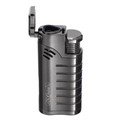 S.Quire турбо зажигалка газовая, тройное пламя, пробойник для сигар FL097- Steel Цинковый сплав, серая
