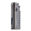 S.Quire турбо зажигалка газовая, тройное пламя, пробойник для сигар FL097- Steel Цинковый сплав, серая