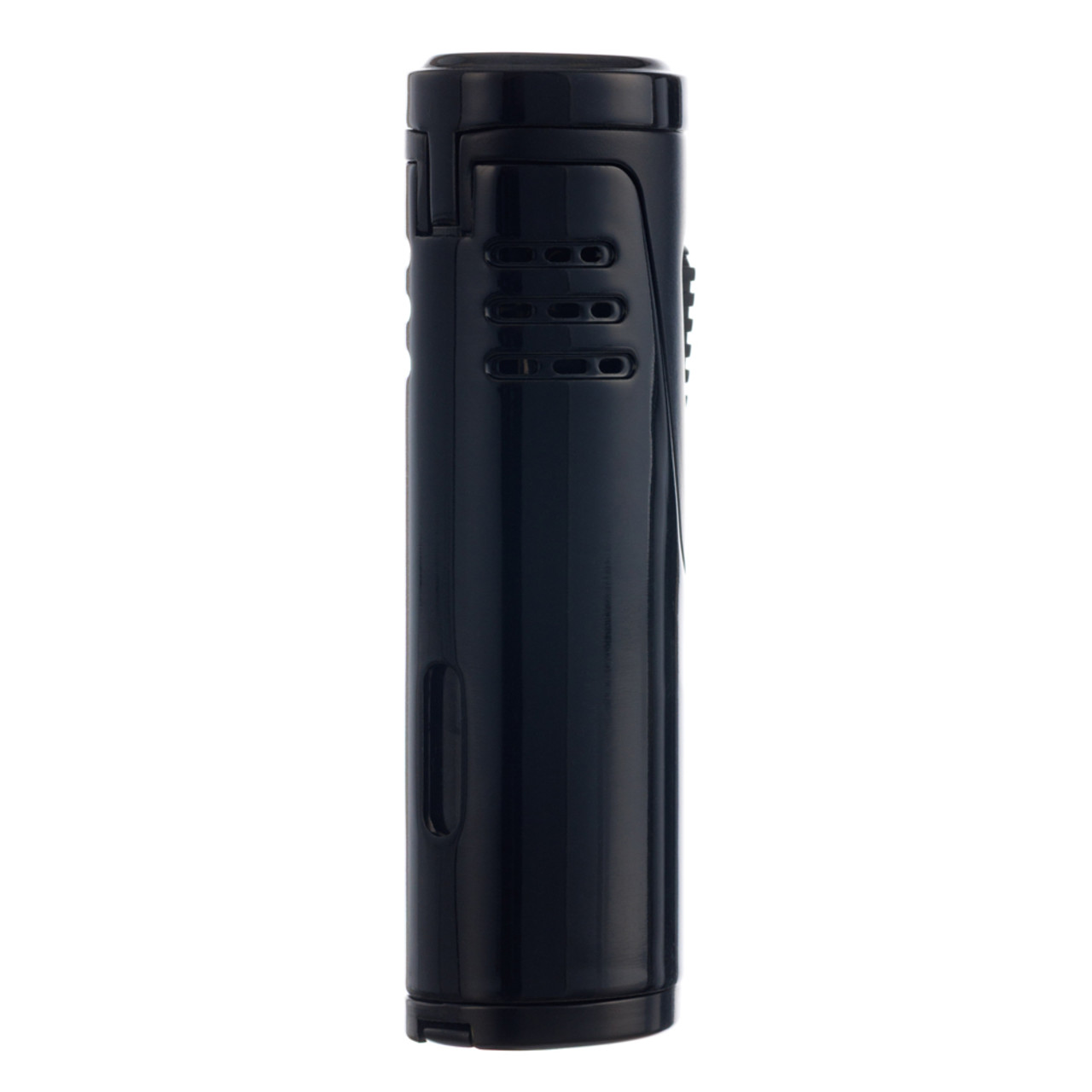 S.Quire турбо зажигалка газовая, двойное пламя, пробойник для сигар 430122-Black Цинковый сплав, черная