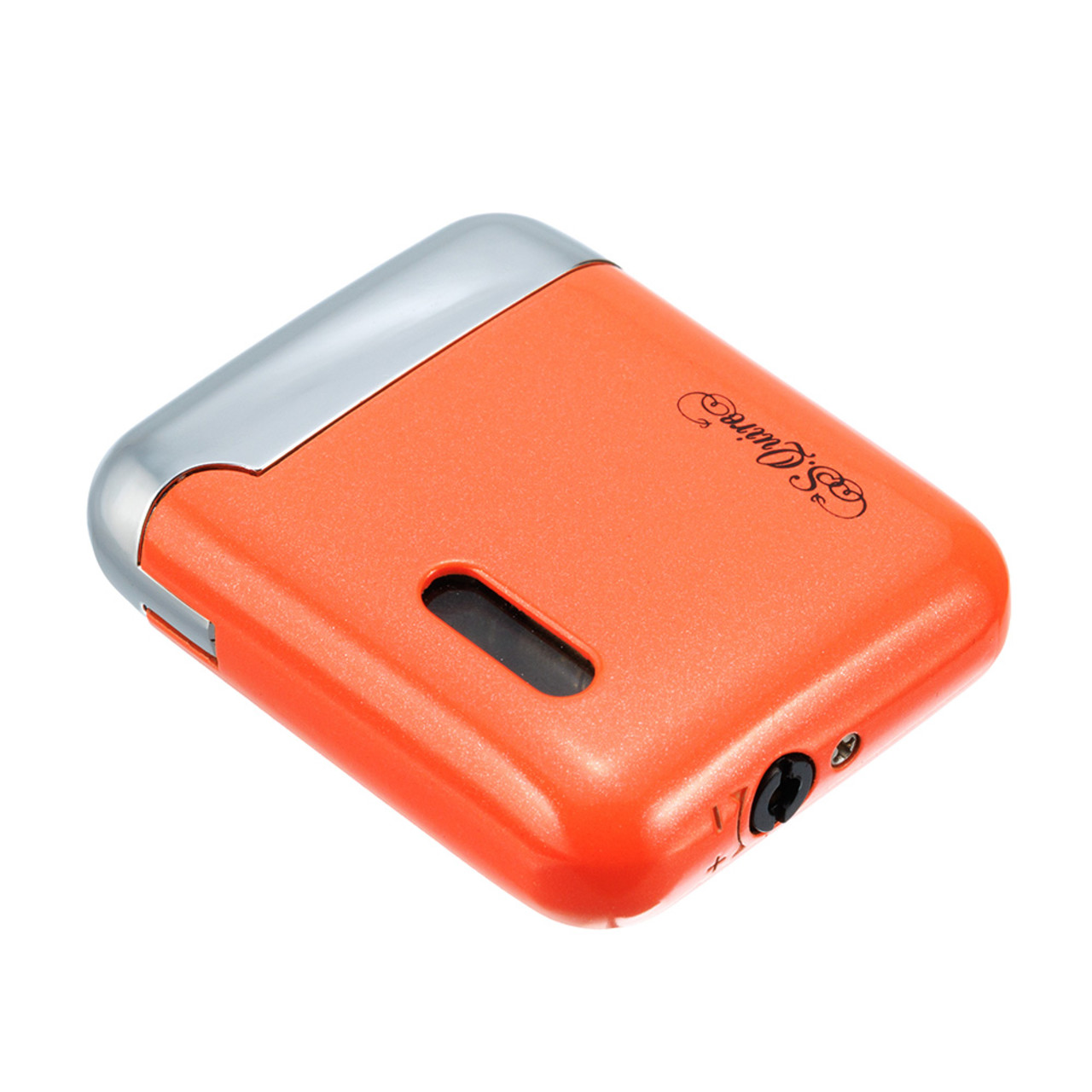 S.Quire турбо зажигалка газовая, двойное пламя FL08-Orange Цинковый сплав, оранжевая