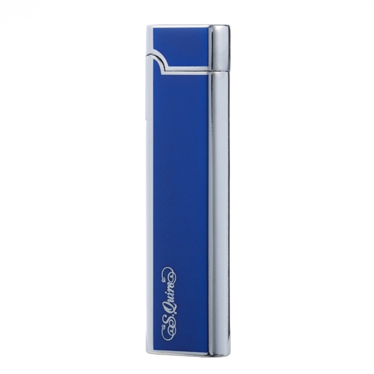 S.Quire зажигалка газовая кремниевая FL086-Blue Цинковый сплав, сине-серебристая