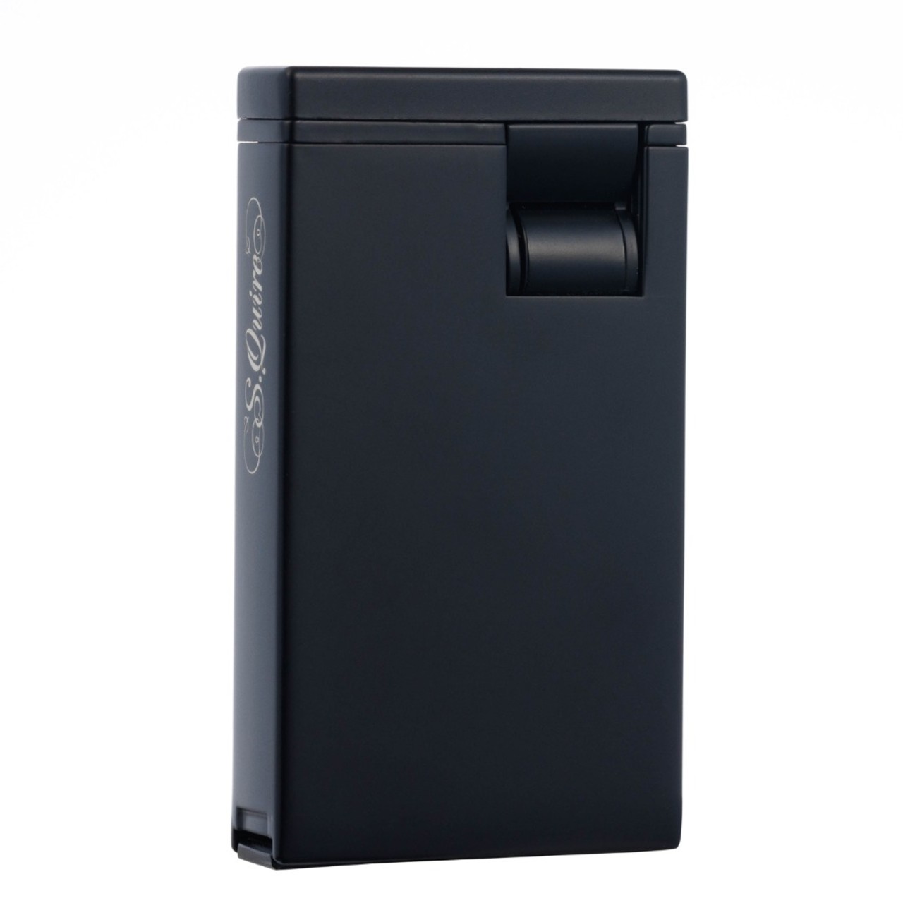 S.Quire турбо зажигалка газовая, двойное пламя, пробойник для сигар FL011-Black Цинковый сплав, черная