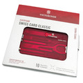 Швейцарская карта Victorinox 0.7100.T SwissCard Lite красный полупрозрачный, коробка подарочная Швейцарская карта Victorinox 0.7100.T SwissCard Lite красный полупрозрачный, коробка подарочная