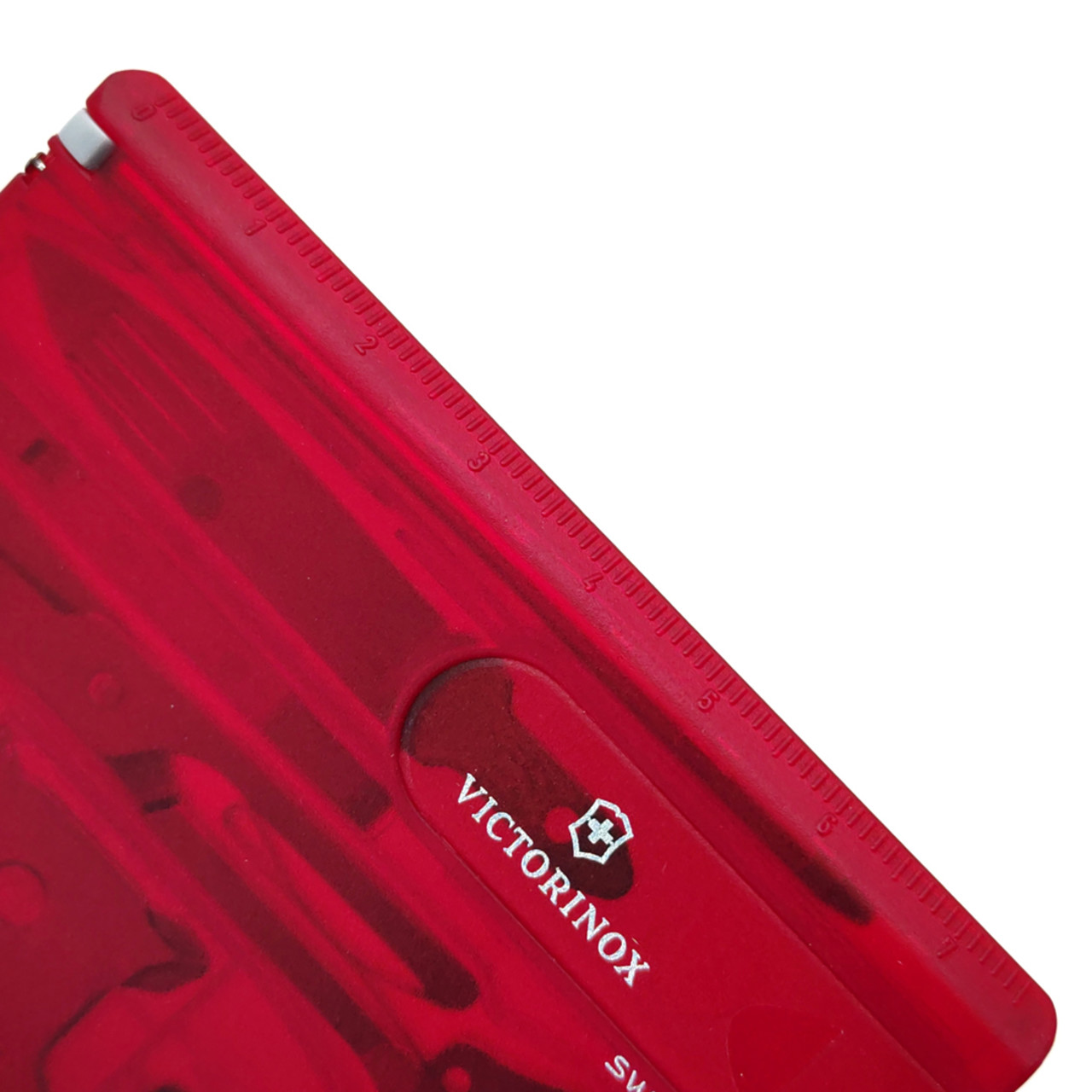 Швейцарская карта Victorinox 0.7100.T SwissCard Lite красный полупрозрачный, коробка подарочная