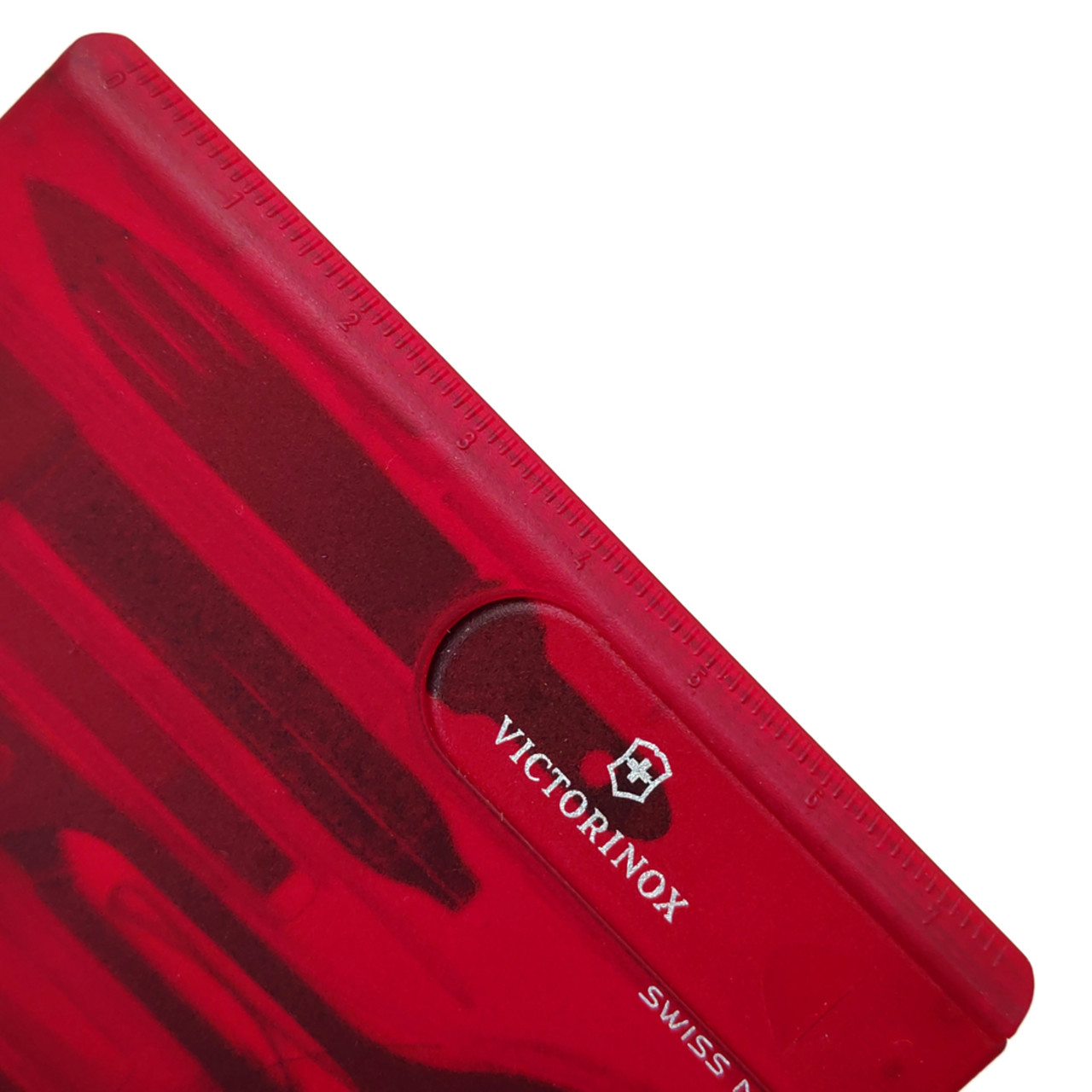 Швейцарская карта Victorinox 0.7300.T SwissCard Lite красный полупрозрачный, коробка подарочная