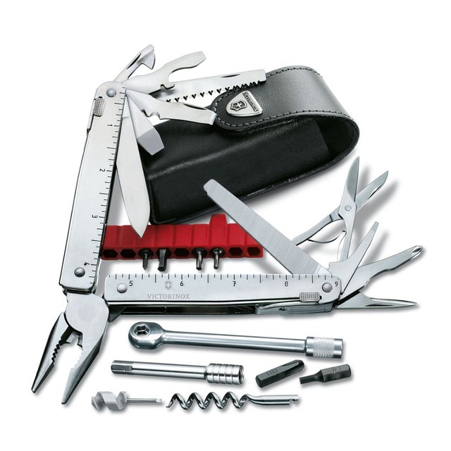 Мультитул Victorinox 3.0339.L SwissTool X Plus Ratchet 39 функций, чехол кожа