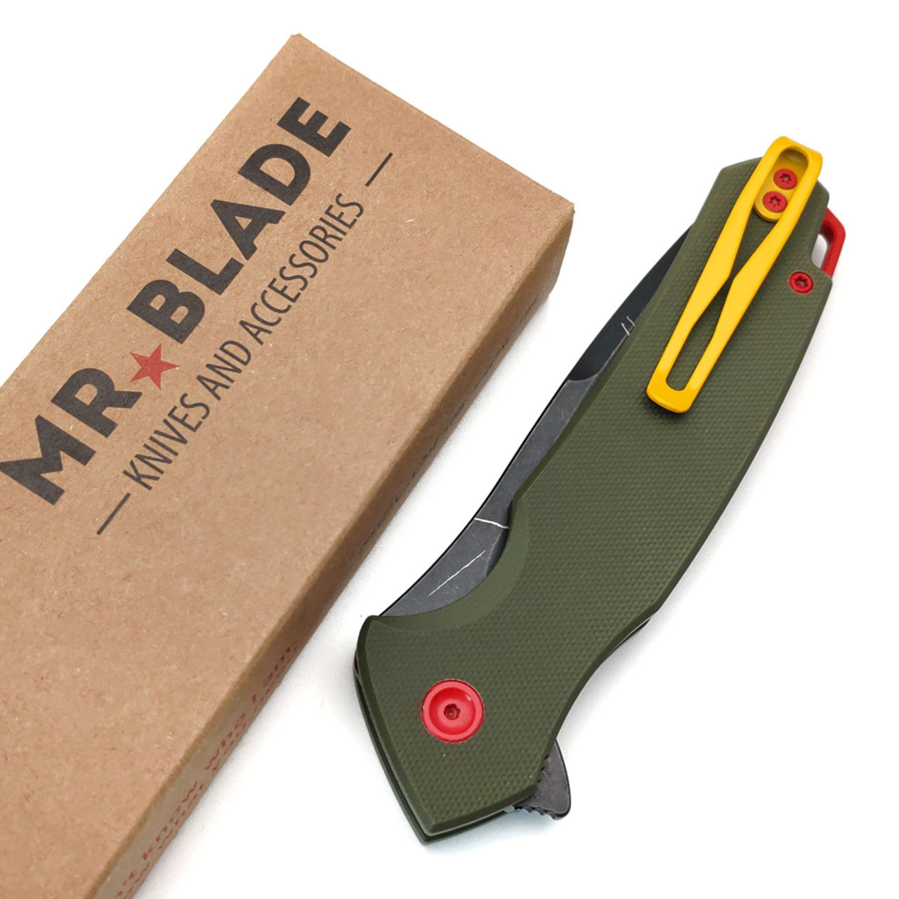 Mr.Blade нож скелетный Hellcat Mini Mandalorian сталь VG-10 блэквош, гравировка, рукоять G10