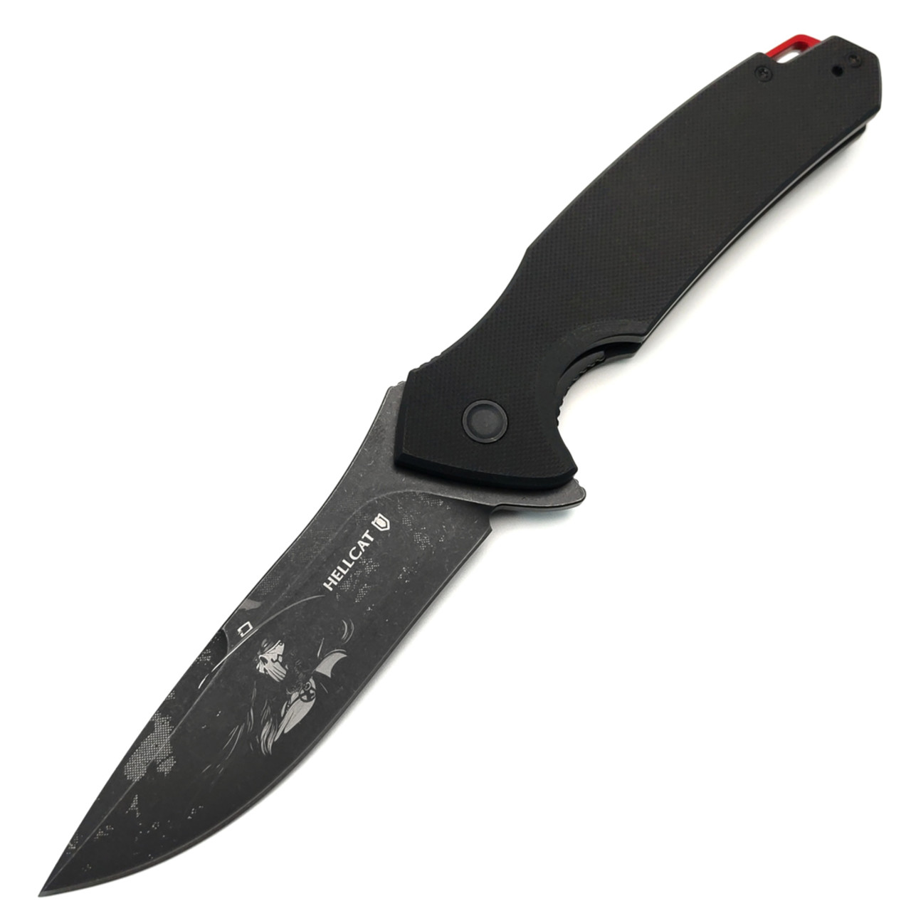 Mr.Blade складной нож Hellcat LE Ghost сталь VG-10 блэквош, гравировка, рукоять G10 чёрный